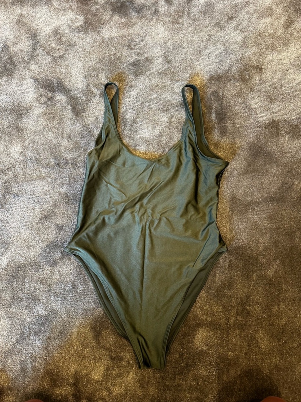 Olive Green One-Piece Swimsuit
